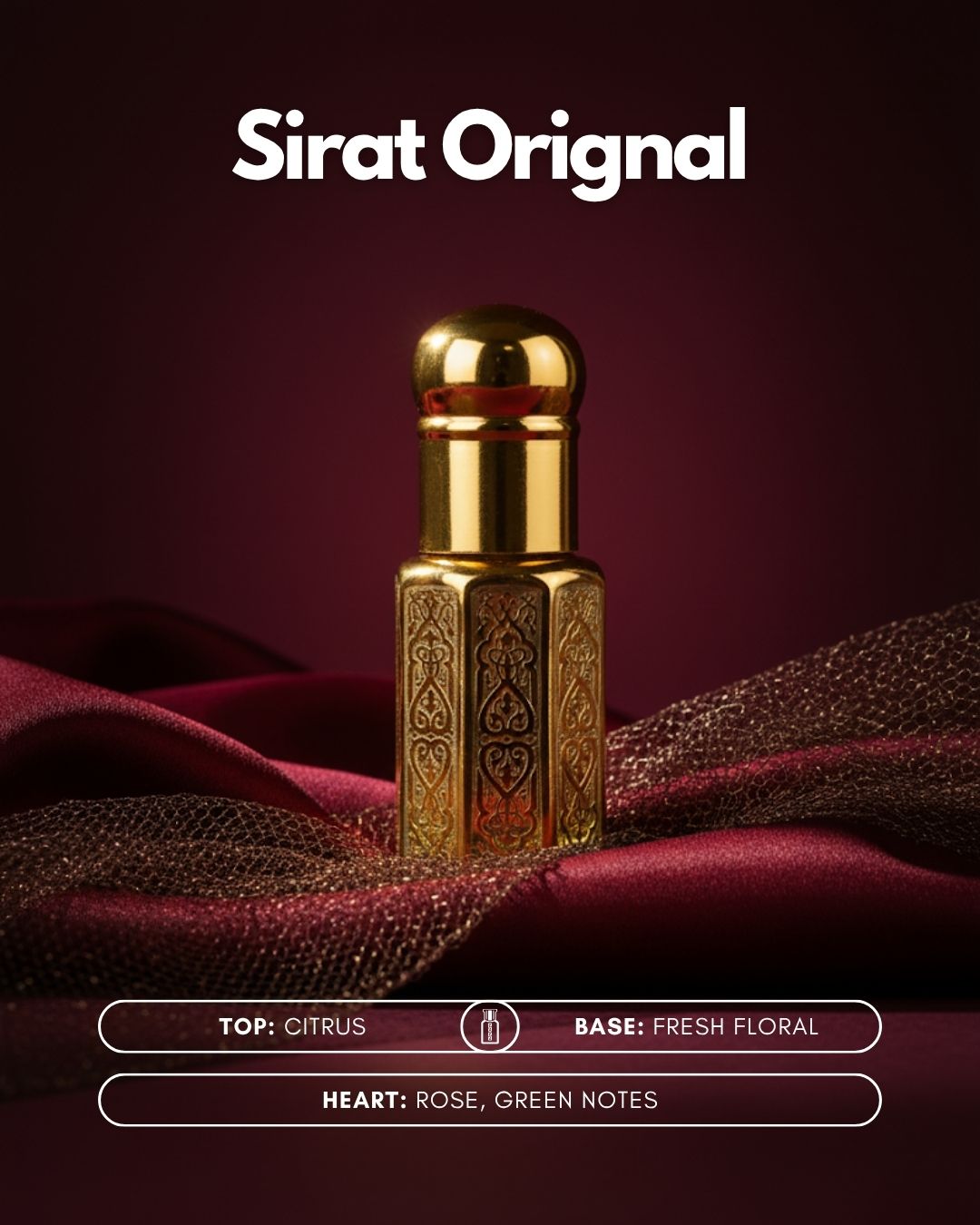 Sirat Original Roll-On Attar (Premium Wooden Box, 6ml)