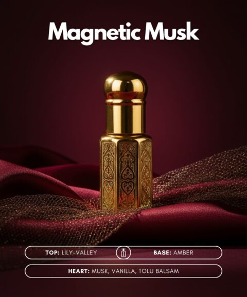 Magnetic Musk Roll-On Attar (Premium Wooden Box, 6ml)